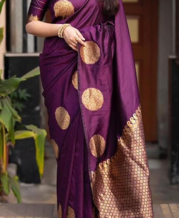 Purple Wedding Saree